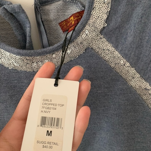 NWT 7 for all Mankind kids sequence long sleeve - Picture 4 of 7